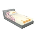 thumbnail image 2 of Ambesonne Tree Fitted Sheet & Pillow Sham Set, Park Bench Pastel Color, Twin, Orange Purple, 2 of 2