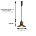 thumbnail image 3 of FSLiving Adjustable Height J Type Track Light with E26 Walnut Base and Vintage Black Metal Shade,Decorate Lighting Fixtures for Farmhouse Kitchen Sink (Bulb & Ceiling Track Sold Separately) - 3 Lights, 3 of 7