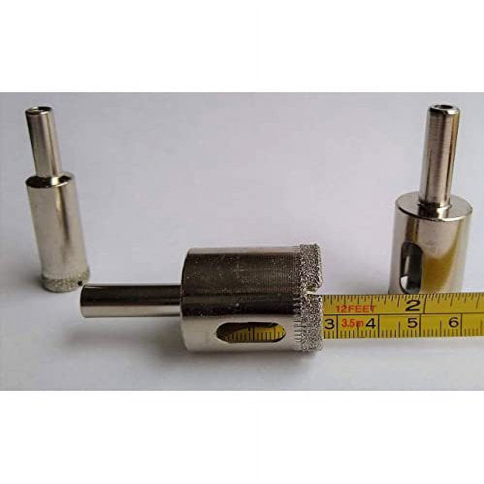 DRILAX Dust Diamond Hole Saw Drill Bit 3 Pcs Set 1/2 inch -3/4 inch - 1 inch Granite Glass Tile - for Ceramic Tile Marble Rock Porcelain in