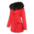 thumbnail image 3 of Sexy Dance Women Hooded Warm Winter Thicken Long Parka Jackets Coats with Faux Fur Lined Zip Up Outerwear Jacket Anoraks, 3 of 7