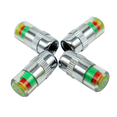 thumbnail image 1 of 4Pc Car Tire Pressure Indicator Tire Pressure Gauge Indicator Alert Monitoring Valve Cap Sensor External Valve Detection, 1 of 7