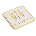 thumbnail image 4 of Letrero cuadrado de 12cm para baño, placa acrílica para baño, accesorios de arte de pared para oficina de negocios, restaurante, fácil de instalar Estilo C, 4 of 8