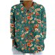 thumbnail image 1 of Mujeres 3/4 Manga de Verano Tops, Estilo Casual Impresión, Cuello Redondo Top / Camisa, Vestidos de Verano con Mangas, 1 of 5