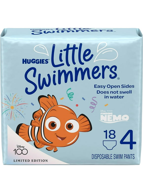 Huggies Little Swimmers Disposable Swimming Diapers, Size 4 ( lbs), 18 Ct Medium