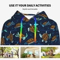 thumbnail image 4 of Salouo Sea Turtles Swimming Pattern Hoodie Sweatshirts for Women, Autumn Pullover Hoodie Workout Sweat Women's Long Sleeve Preppy Sweatshirts-X-Large, 4 of 7