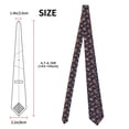 thumbnail image 2 of Zufioo Cute Foxes Print Men's Silk Tie, Business Suit Tie - Anti-floating Buckle Design, Clothing Accessories Suitable for Business, Daily Life, Banquets, 2 of 7