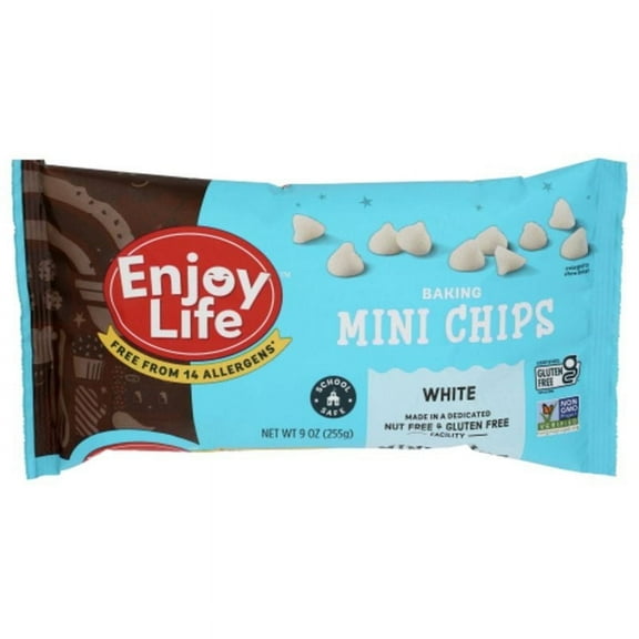 Enjoy Life White Mini Baking Chocolate Chips 9 oz Pack of 2