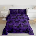 thumbnail image 2 of Feelyou Mystic Purple Buttefly Queen Comforter Set, Romantic Valentines Day Bedding Sets, Teens Boys Girls Adult Reversible Bedding Comforter Set, Microfiber Bedroom Decor, 3 Pieces, 2 of 8