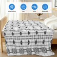 thumbnail image 4 of Black Geometric Cooling Blanket,Lightweight Breathable Summer Throw Blanket with Double Sided Cold Effect,Boho Ethnic Modern Abstract Art Aesthetics Picnic Blankets Bed Sheet for Hot Sleepers 60"x80", 4 of 8