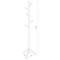 thumbnail image 4 of Devlin 6 Hook Freestanding Wood Coat Rack Hat Hanger Walnut, 4 of 4
