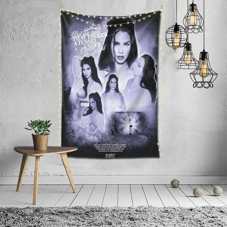 Lana Del Rey Tapestry Poster Home Decor Tapestries Aesthetic Music Wall Hanging Blanket for Bedroom Living Room Dorm 60x51 Inch Walmart