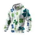 thumbnail image 4 of Men's Big and Tall St. Patrick's Day Printed Hoodie Pullover with Drawstring Casual Streetwear, 4 of 4
