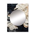 thumbnail image 2 of Designart "Rhythmic Pulses Black and White Opt Art II" Abstract Mirror Wall Decor - Modern Black Abstract Mirror Wall Art For Bathroom - 40" x 30" Inch, 2 of 5
