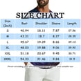 thumbnail image 3 of Men's American Flag T-Shirt Cotton-Like Stretch Jersey Patriotic Short Sleeve Crew Neck Tee Wave Art Blue L, 3 of 6