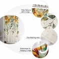 thumbnail image 3 of Pastoral Floral Plant Shower Curtain, 36" x 72", Sage Sunflower Eucalyptus Leaves Beige Waterproof Bathroom Curtain Washable Shower Curtain Set with 12 Hooks, 3 of 6