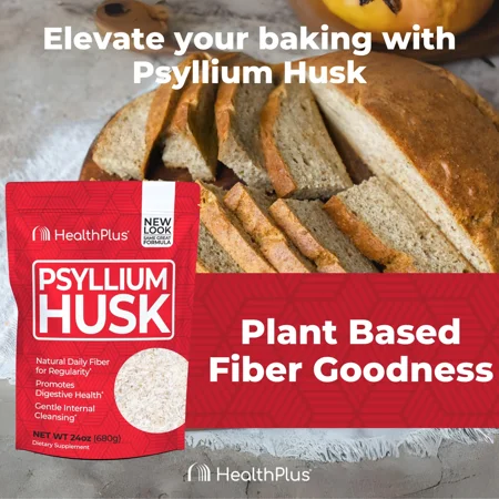 Health Plus Inc 100 Pure Psyllium Husk 24 oz 680 g