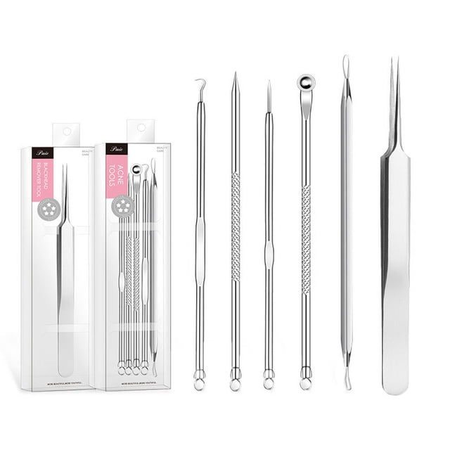 Penkiiy Blackhead Remover Tool, Pimple Popper Tool Kit, Blackhead Extractor Tool for Face, Extractor Tool for Comedone Zit Acne Whitehead Blemish, Stainless Steel Extraction Tools