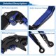 thumbnail image 4 of Palancas de freno y embrague cortas y largas para Kawasaki VERSYS 650 2015-2023, palanca de freno ajustable de motocicleta, aleación de aluminio, cabeza negra, mango azul, 4 of 6