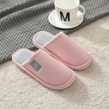 

Womens Slippers For Womens Men Warm Shoes Soft Plush House Slippers Flip Flop