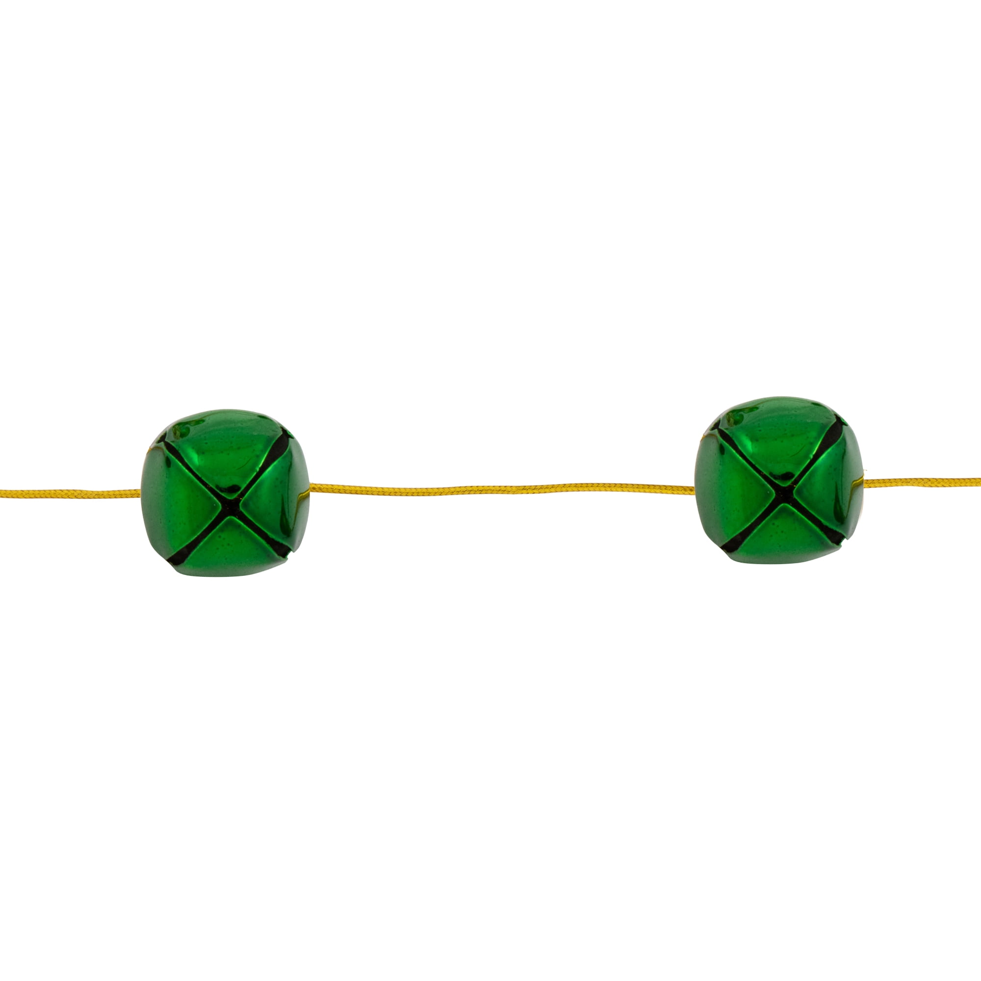 Northlight Shiny Metal Jingle Bells Christmas Garland - 7.5' x 1" - Green