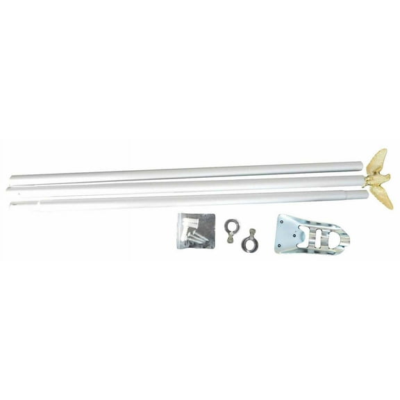 6 ft Aluminum Flag Pole Kit Set With Eagle Topper Bracket Screws Rings (RAM)