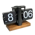 thumbnail image 1 of DOLITY Flip Desk Clock Auto Flip Clock Creative Table Clock for Office Home Bedroom All Black 12h, 1 of 6