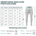 thumbnail image 4 of Merino.tech Men’s 100% Merino Wool Heavyweight Base Layer Bottom Pants Thermal Long Johns 𝗠𝗼𝗶𝘀𝘁𝘂𝗿𝗲 𝗪𝗶𝗰𝗸𝗶𝗻𝗴 Underwear with Bonus Hiking Socks, 4 of 9