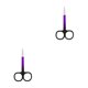 thumbnail image 4 of Vogacara Tijeras para cejas, tijera para el pelo de la nariz Simple para el hogar, accesorio para quitar el pelo, herramienta de belleza Púrpura Negro 2Conjunto, 4 of 6