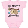 thumbnail image 3 of Inktastic My Auntie Loves Me with Sloth and Hearts Boys or Girls Baby Bodysuit, 3 of 5