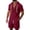 Red, variant on StSilkitty Men's 2 Piece Outfits Solid Color Short Sleeve Button down Hooded Shirts and Shorts Set Lightweight Soft Casual Outfit