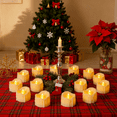 thumbnail image 3 of 12 Pack LED Tea Lights Candles , Flameless Candles Battery Operated Flickering Candle for Halloween,Christmas Mother's Day Anniversary Wedding Party -Warm White, 3 of 15