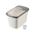 thumbnail image 3 of Grain Rice Storage Bin Cereal Dispenser Bucket Airtight Pet Food Storage Box White, 3 of 8