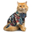 thumbnail image 4 of Patriotic Australian Shepherd Stained Glass Portrait American Flag Hawaiian Summer Shirt for Small Medium Large Dog Cat Aussie Dog Lover Gifts - 01010, 4 of 6