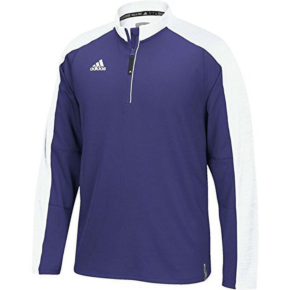 Adidas Men s Climalite Modern Varsity Long Sleeve 1 4 Zip Jacket
