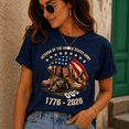 thumbnail image 2 of Veteran Of The United States Army 1776-2026 Shirt, USA 250th Anniversary Patriotic Veteran T Shirt, Military Boots American Flag Graphic Tee, 2 of 6