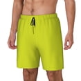 thumbnail image 2 of Haiem Yellow Mens Swim Trunks with Compression Liner 2 in 1 Swimming Shorts Stretch Swimwear Quick Dry,Board Shorts-XX-Large, 2 of 9