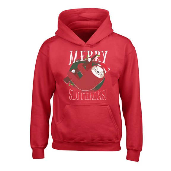 Awkward Styles Xmas Hoodies for Kids Youth Merry Slothmas Christmas Sweatshirt