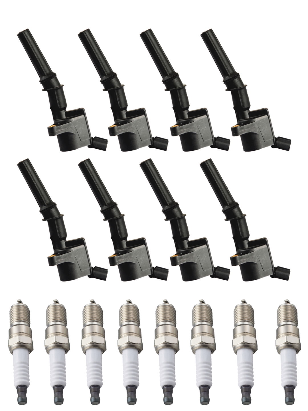 Set of 8 ISA Brand Ignition Coils and ISA Brand Spark Plugs Compatible