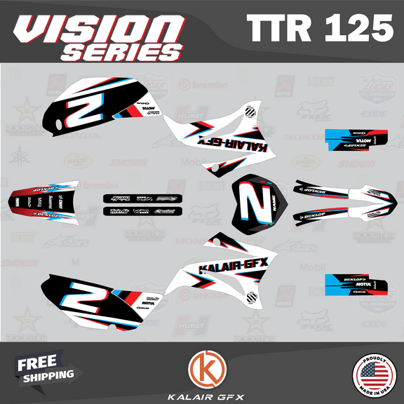 Kalair GFX Graphics Kit for Yamaha TTR125 (2008-2023) Vision Series