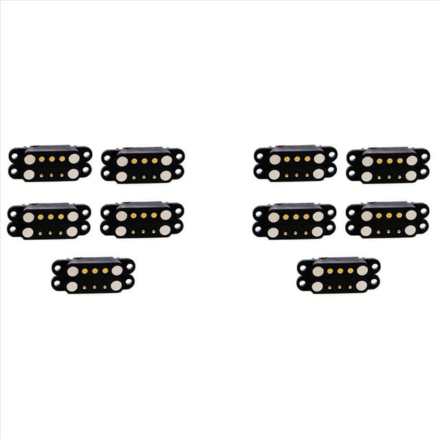 10 Pares de Conectores MagnéTicos Pogo Pin 3 Pines Pogopin Macho Hembra 2,54 mm Conector MagnéTico con Resorte de Corriente
