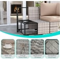 thumbnail image 4 of 6-Piece Outdoor Patio Furniture Set, PE Wicker Rattan Sectional Sofa Conversation Set with Tempered Glass Table & Thick Cushions - All-Weather Garden, Backyard Furniture,Beige, 4 of 8