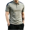 thumbnail image 3 of IhhxPro Men's Short Sleeve Moisture-Wicking Collared Shirt Contrast Shoulder Performance Summer Casual Athletic Fit Quick Dry Golf Outdoor M-4XL, 3 of 7