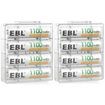 EBL Rechargeable AAA Batteries 1100mAh NI-MH Triple a Batteries, 8 Count