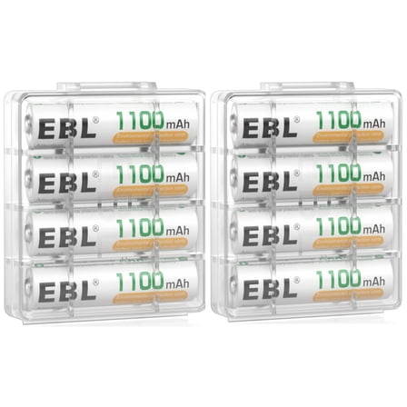 EBL Rechargeable AAA Batteries 1100mAh NI-MH Triple a Batteries, 8 Count
