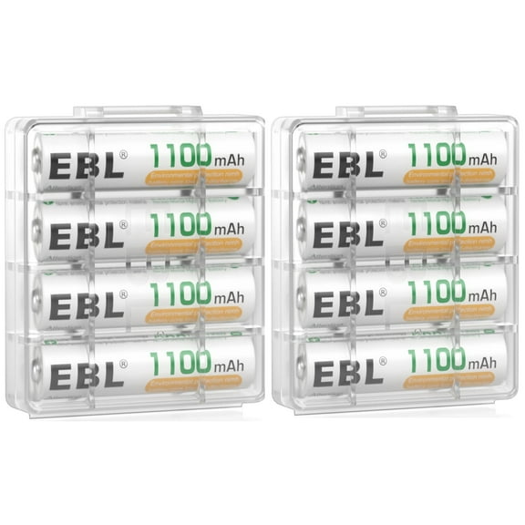 EBL Rechargeable AAA Batteries 1100mAh NI-MH Triple a Batteries, 8 Count