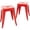 7# Red, variant on 18 Inch Industrial Metal Bar Stools Set of 2, Stackable Indoor/Outdoor Stackable Kitchen Dining Chair, Backless Kitchen Short Stools (Red)