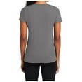 thumbnail image 2 of Yellow Rooster Womens Short Sleeve Performance Blend V-Neck Tee Medium Grey 4XL, 2 of 4