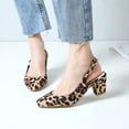 thumbnail image 5 of SACFOF Women's Pointed Toe Block Heel Pumps Slingback Chunky Slip On Low Mid Heel Closed Toe, 5 of 6
