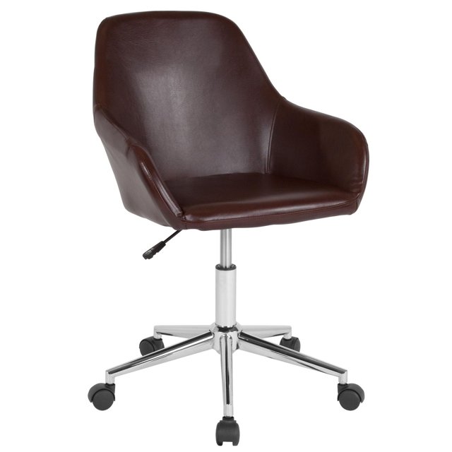 Cortana Home and Office Mid-Back Chair in Black Fabric
