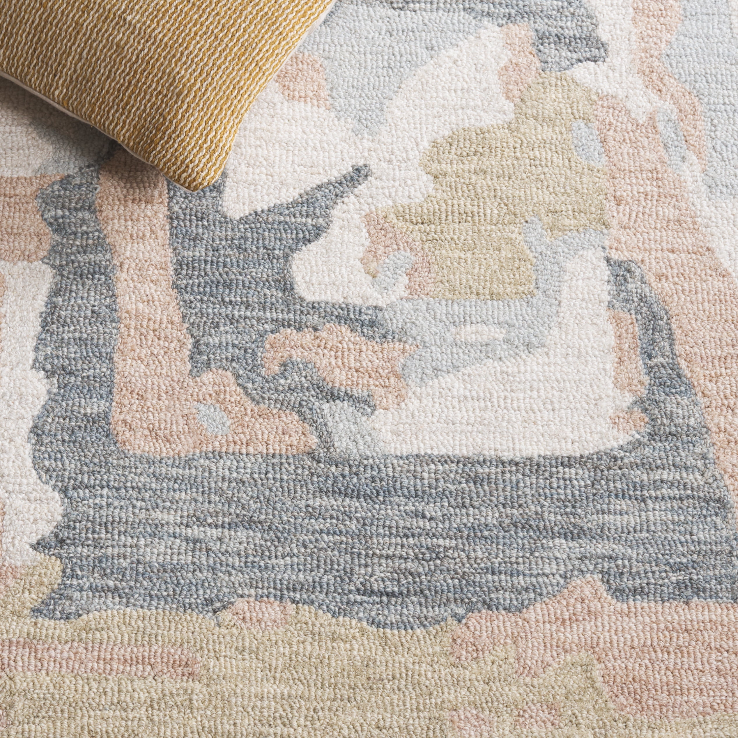 SAFAVIEH Ebony Jobeth Abstract Area Rug, Grey/Ivory, 4' x 6'
